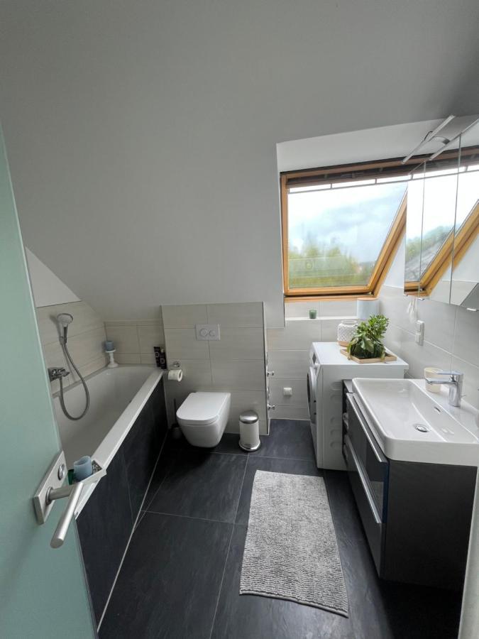 105 Qm Neues Klimatisiertes Appartment Fuer Familien Privater Parkplatz Chemnitz Esterno foto